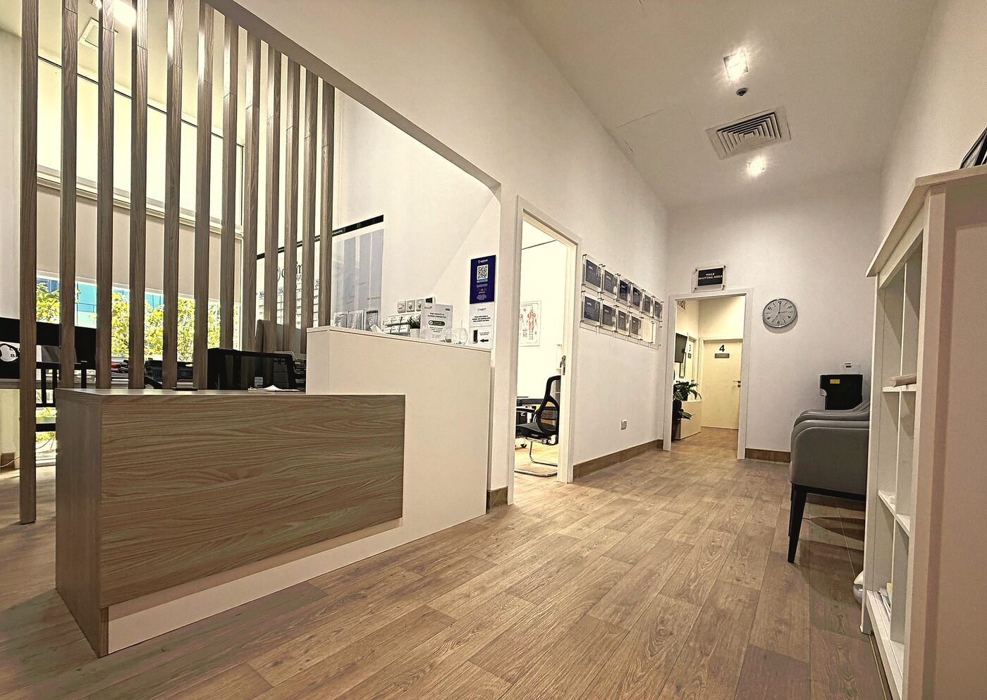 Optimal Clinic entrance, Dubai Studio City