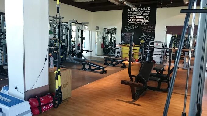 Optimal Fitness gym floor, earlier years